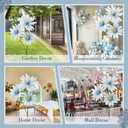 3Pc Giant Flowers for Decoration - Daisy Large Paper Artificial Flowers, for Spring Decoration Wedding Birthday Mother's Day Flower Wall Arrangements Office Home Graduation Shop Window Display (Blue)