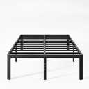 18 Inch High Heavy Duty Full Size Bed Frame Metal, Platform Bed Frame Full Size No Box Spring Needed, Noise Free, Easy Assembly, Black