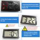 Car Dashboard Digital Clock - with Jumbo LCD Time & Day Display - Mini Automotive Stick On Watch for Car Truck Dashboard & Air Vent (Black-6)
