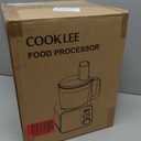COOKLEE Food Processor, 600 Watts, 6 Functions Electric Vegetable Chopper for Chopping, Mincing, Dicing, Shredding, Slicing, Purees & Dough with 12cup Processor Bowl, Food Chute & Pusher, Black