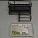 Cisily Large Capacity Kitchen Sink Caddy Organizer, Rustproof Non-Slip Sponge Holder With Dish Brush Holder Organizer, Kitchen Organization and Storage, Essentials Accessories for Countertop (Black)