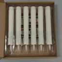 Homemory 7 Inches Flameless Taper Candles with Remote Timer, Short Led Candlesticks with 3D Flickering Light, Battery Operated Candles with Lifelike Flame for Wedding Home Xmas Decor, Ivory, 6 Pcs