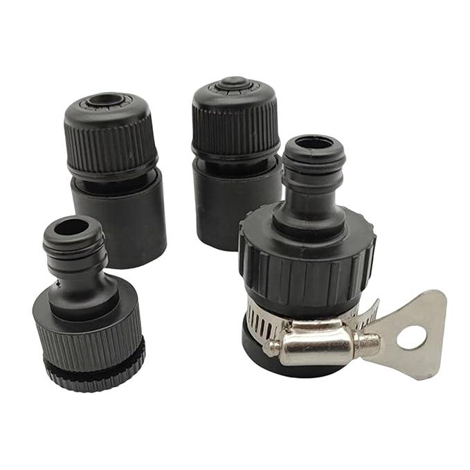 CALANDIS® 4 Pieces Gardening Water Hose Fittings Adapter Connector Durable Lightweight | 4 Pieces Water Hose Connectors