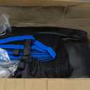 55" Trampoline for Kids with Enclosure, 440lbs Capacity Indoor & Outdoor Toddler Trampoline with Adjustable Gymnastics Bar & Toys, for Boys & Girls (Blue)