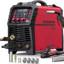 ARCCAPTAIN MIG Welder, 200Amp 6 in 1 Gas MIG/Gasless Flux Core MIG/Stick/Lift TIG/Spot welding/Spool Gun 110V/220V Aluminum Multi Process Welding Machine with LED Digital Display, Burn Back Adjustment