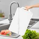 Double Sided Stainless Steel Cutting Board For Kitchen Large White Metal Chopping Board 304 Steel & Food Grade Wheat Straw Non Toxic Cutting Board For Meat And Vegetables