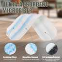 RONSUNG 3 Pack Microfiber Mop Pads Replacements Compatible with H2prO Flat Mop System, Washable & Reusable Refills for Deep Floor Cleaning, Fits for O Cedar H2prO Model