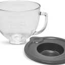 KitchenAid 5 Quart Tilt-Head Glass Bowl with Measurement Markings & Lid - KSM5GB