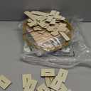 Wesiti 48 Pcs Baptism Centerpiece First Communion Table Decoration 12 Wood Cross 12 Floral Hoop with Stand 24 Foam Rose with Stem for Baptism Baby Shower Wedding(Gold and White,Classic)