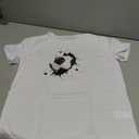 RoseSeek Girl's Letter Graphic Tees Crew Neck Short Sleeve T Shirts Casual Summer Tops White 12Y