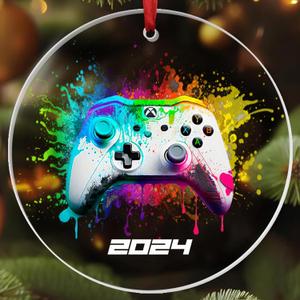 2024 Gaming Ornament  Video Game Christmas Ornament, Gamer Gift for Him, Her, Boyfriend, or Husband, Geek Room Decor for Teenage Boys
