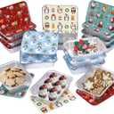 Hemoton 20pcs Foil Pans with Lids Disposable Rectangular Food Containers Foil Box with Covers Takeout plate for Holiday Festival Christmas