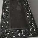 DII Rubber Doormats Collection All Weather, 18x30, Leaf Border