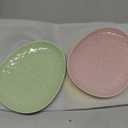 Havawish 4 Pack Easter Pastel Ceramic Dessert Plates 7 Inch Egg Accent Plates for Easter Parties Appetizer Salad Snacks Family Meals Spring Kitchen Table Decor