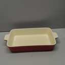 Bakeware Set of 4, MALACASA Porcelain Baking Pans Set for Oven, Casserole Dish, Ceramic Rectangular Baking Dish Lasagna Pans for Cooking Cake Pie Dinner Kitchen, Red (9.5"/11.25"/12.75"/14.5")