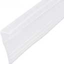 uxcell Frameless Glass Shower Door Sweep - Door Side Seal Strip F-Type with 3/4-Inch(20mm) Drip Rail - 3/8-Inch(10mm) Glass x 78.74-Inch(2000mm) Length (3/4"x3/8"x78.74")