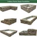 Raised Garden Bed Tan/Brown Ledgestones Composite Polyurethane Natural Look Stone Garden Planter Box (6-Pack)