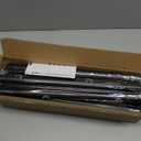 Curtain Rods for Windows 48 to 84 inch, 1inch Decorative Blackout Wrap Around Curtain Rod Set,Matte Black Splicing Heavy Duty Metal Curtain Rod with Brackets (37"-98"-1Pack)