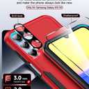 LeYi for Samsung-A15-5G-Case: Samsung A15 Case with [2PCS Screen Protector + Camera Lens Protector], Full-Body Heavy Duty Double Layer Shockproof Cellphone Samsung 15A Phone Case, Red