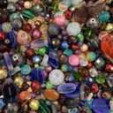 Assorted Glass Beads for Jewelry Making, DIY Lamp Work, Arts and Crafts, and Decorative Hobby Artistry, Colorful Crystal Assortment Bulk Mix, 4-18mm