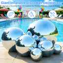 Inflatable Mirror Ball, Large Shiny Mirror Balls, 6PCS, Silver