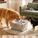 3Gal Large Dog Water Fountain Dispenser, 11L Stainless Steel Pet Fountain with 6 Filters, Ultra Quiet Automatic Dog Water Bowl Dispenser for Large & Multi-pet, Wide Drinking Area, Easy to Clean