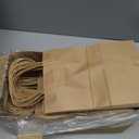 LIHOMR Gift Bags 8.25" X5.9 X3.15 100pcs Brown Kraft Paper Bag with Handles for Small Business Christmas Bulk, Wedding, Party Favor, Shopping, Lunch, Halloween Trick-or-Treat Bags