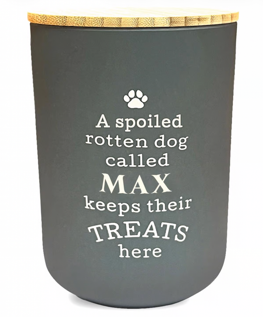 History & Heraldry Personalised Dog Treat Jar - Max