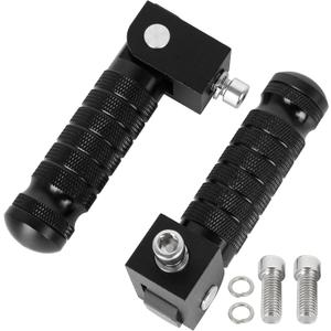 Motorcycle Universal M8 Foot Pegs CNC Foldable & Anti-Skid 90 Degree Motorbike Pegs Fits for Super 73, Bicycle, Mini Bike, Electric Motor, ATVs, UTVs, Go Karts, Quads, Scooters Black