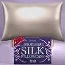 DECOLURE 100% Pure Mulberry Silk Pillow Case King Size  Highest Grade 30 Momme 6A+, Luxuriously Soft & Cooling Silk Pillowcase for Hair & Skin, Hypoallergenic, Breathable, Hidden Zipper (Champagne)