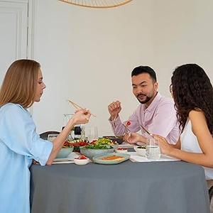 Majestic Giftware PU Faux Leather Rectangle Tablecloths | (TCE18-54200) Teal Rippling Waterproof & Spill Proof Dining Table Cover | Decorative Washable Tablecloth for Home, Kitchen, Party (54X108)