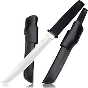 14.2-inch fixed Japanese knife, 440C steel blade, suitable for hunting, outdoor camping, survival, and EDC tools