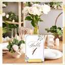 Yaocom 24 Pcs Small Table Number Holders Metal Place Card Holder Vintage Mini Table Number Name Card Display Stand for Wedding Memo Reception Photo Picture Party Restaurant, 1.4 x 1.3 x 1 Inch (Gold)