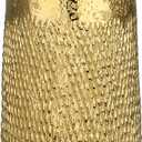 10.2" Ceramic Flower Vintage Vase - Gold Textured Metal Ceramic Vase for Farmhouse Modern Home Decor Pampas Grass Centerpieces Living Room Bedroom Office Decoration