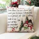 Artscope to My Sister Throw Pillow Covers 20x20 Inch Sister Christmas Birthday Gifts for Women Girls, Soft Hug Cushion Case Gifts from Sisters (Beige)