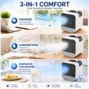 Portable Air Cooler, 3-in-1 Desk Air Conditioner, Small