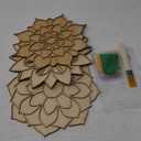 3 Pcs 9 Inch Diwali Mandala Sand Art Set Reusable Rangoli Mats with Colored Sands Wooden DIY Floral Indian Rangoli Stencils Decorative Plates DIY Crafts for Traditional (Exquisite)