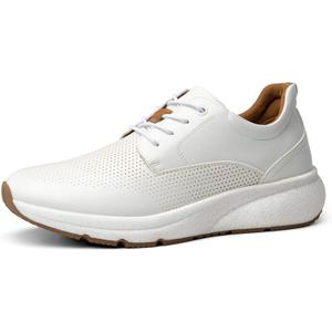 Bruno Marc Men's Casual Dress Sneakers Shoes, All-Day Comfort Cushioning Walking Breathable Lightweight Oxfords MaxFlex ActiveMetro, Size 8.5, White, BMUMOX2421