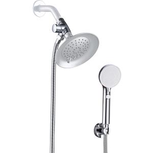 VSincerity Dog Shower Head Sprayer Pet High Pressure 3 Mode Handheld with ONOFF Switch Metal Diverter 100Inch ExtraLong Stainless steel Hose No Drill Hook Chrome 2 Piece Set