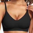 Vertvie Womens Seamless Jelly Bras No Underwire Comfort Push Up Bras Buttery Soft Wireless Bralette Full Coverage Sports Bra, L