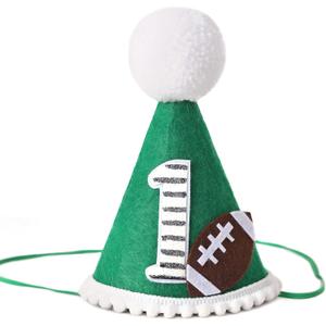 FELIX Football first Birthday Hat - Football 1st Birthday Party Decoration, Sport Party Theme Hat, first Year Year Down Decor