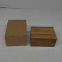 DRASTAR Keepsake Box, Acacia Wood Memory Box with Hinged Lids, Wooden Jewelry Box, Small Storage Box,3x5, 4x6 Decorative Card Box, Bridal Shower Gifts