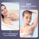 Bikini Trimmer for Women, Dual Head Face Shaver Body Hair Trimmmer, IPX7 Waterproof Womens Electric Razor for Legs, Purple