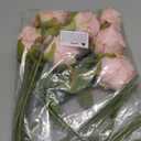 Flojery 10pcs Artificial Rose Flowers Long Stem Fake Silk Roses for DIY Wedding Bouquet Table Centerpiece Home Decor (Light Pink)