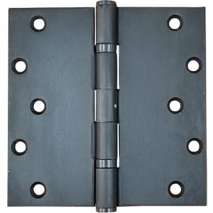 Hinge Outlet Square Ball Bearing Commercial Door Hinges, Heavy Duty Steel,Non-Removable Pin (6 Inch,Oil Rubbed Bronze, 2 Pack)