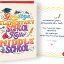 10 x Funny Elementary Graduation Card for 5th or 6th Grade Students, Congratulations Graduation Gift for Daughter Son Granddaughter Grandson