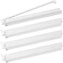 4Pcs Mahjong All-in-One Racks with Pushers, Acrylic American Majiang Tile Holder, Modern Mah Jong Game Rack with Built-in Pushers, Easy Portable American Mahjong Accessories and Gifts(White), 18 Inches