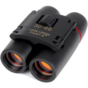 30x60 Portable Mini Binoculars, Wide View Angle Folding Binoculars Telescope with Low Light Night Vision for Outdoor Bird Watching Camping Hiking Traveling