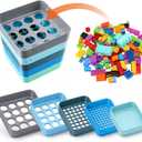 Rtteri 5 Pack Stackable Sorting Trays with 5 Sizes Holes, Classic, Muted