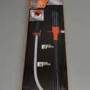 Portable Transfer Pump Battery Operated Electric Siphon Pump for Gas, Fuel, Diesel, Water Transfer 2.4 GPM Flow Oil Extractor, 47 Inches Hose-Easy to Use Hand Fuel Pump, Multi-Use Siphon Transfer Pump (1 Pack of Orange)